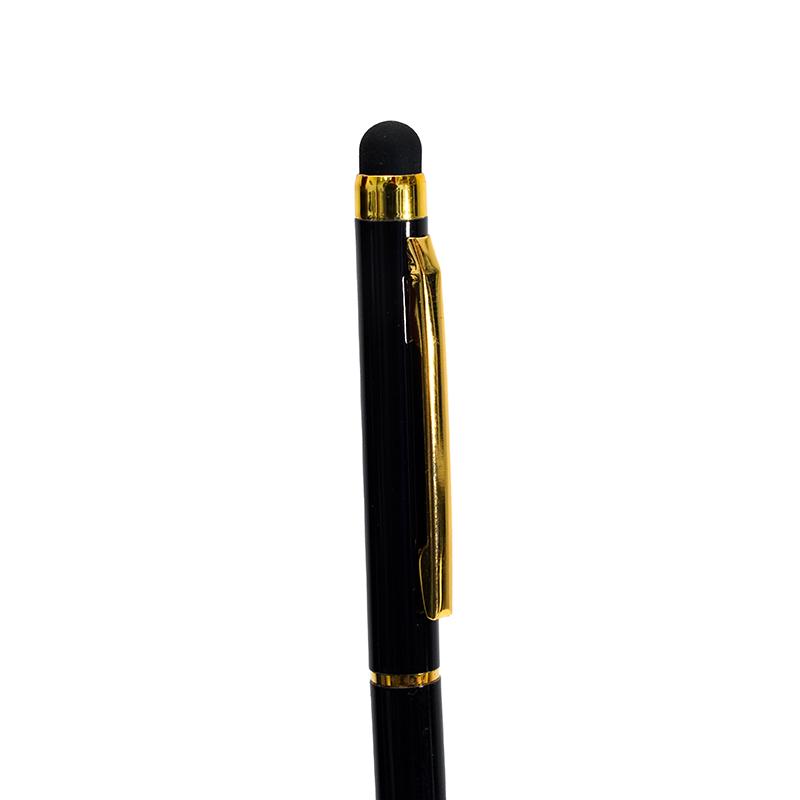 Metal Slim Pen - Black Color With Gold Plated Clip & Tip